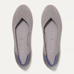 Rothy’s Silver Metallic Ballet Flats Size 8